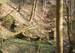 Menší zpustošená přehrada