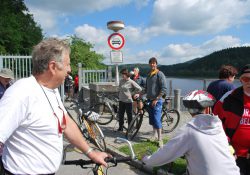 Krátká přestávka na hrázi