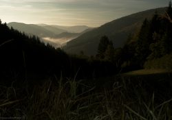 Ranní pohled ze sjezdovky